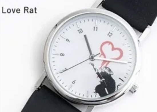 新品　デッドストック ウォッチ バンクシー　ラブラット　ジェイアクシス BRANDALISED WATCH J・AXIS Love Rat Plasticbelt_画像1