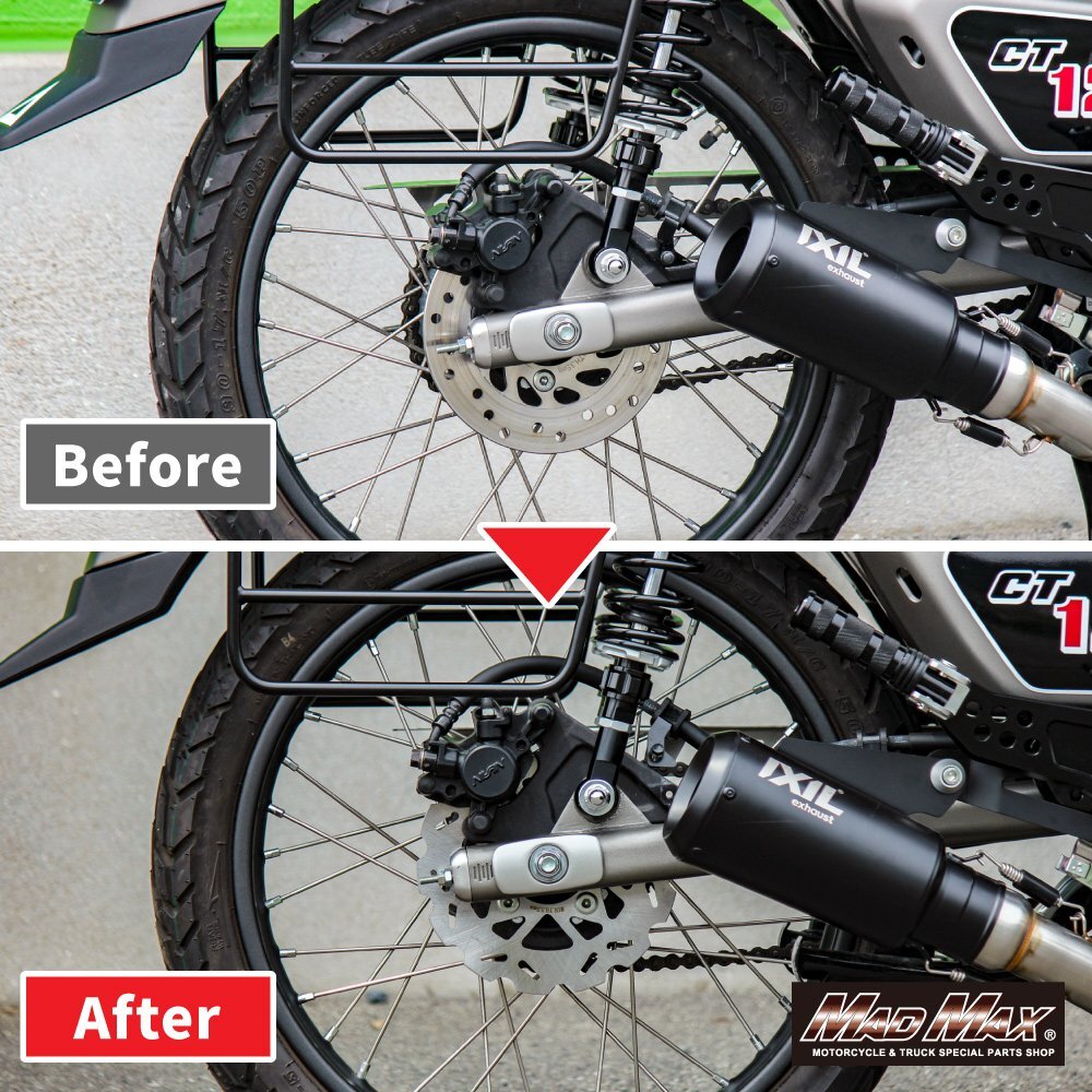 Mr Quick制 HONDA ホンダ CT125 ハンターカブ JA55 JA65 190mm リア ウェーブ ブレーキ ディスク シルバー 補修 修理 カスタムドレスアップ