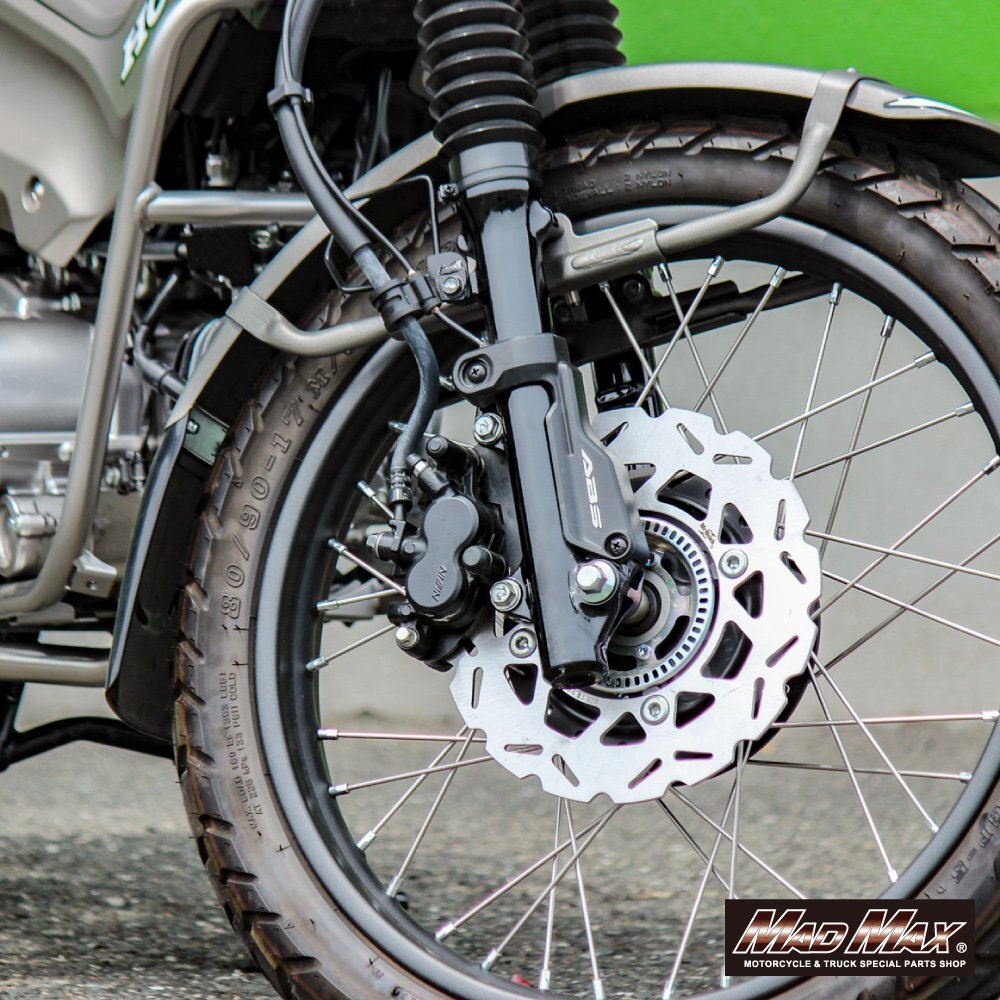 Mr Quick制 HONDA ホンダ CT125 ハンターカブ 220mm フロントウェーブディスク シルバー フロントブレーキ ドレスアップ マッドマックス