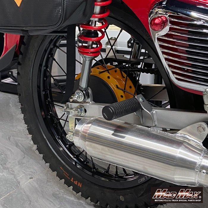 バイク用品 HONDA ホンダ CC110 JA60 クロスカブ アルミ 17インチ スポーク ワイドホイールSET グリーン/CROSS CUB 8BJ【送料800円】