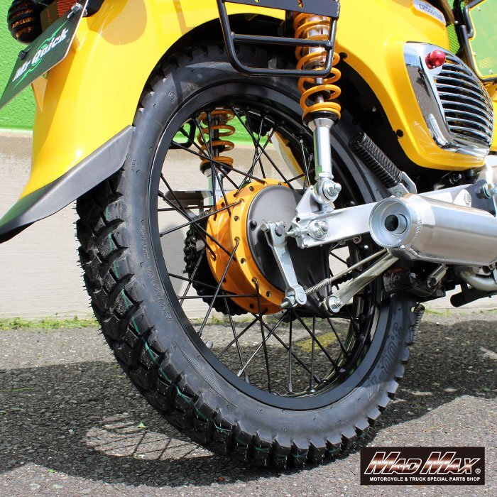 バイク用品 HONDA ホンダ CC110 JA60 クロスカブ アルミ 17インチ スポーク ワイドホイールSET グリーン/CROSS CUB 8BJ【送料800円】
