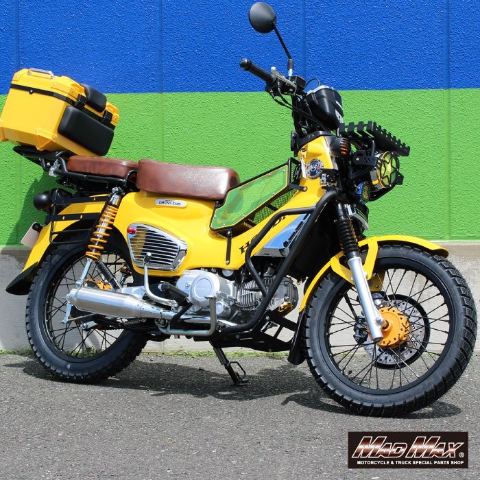 MADMAX バイク用品 HONDA ホンダ CC110 JA60 クロスカブ用 アルミ制 17インチ スポーク ワイドホイールセット グリーン【送料800円】