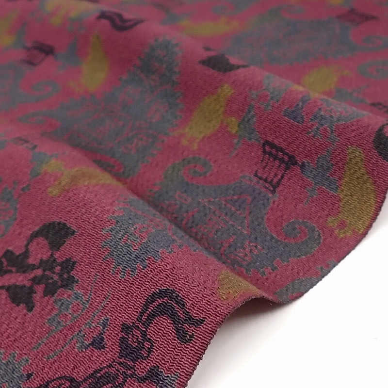 ■TA-5947　正絹ちりめん　小紋　着尺　反物　モダンデザイン　 20250522_画像4