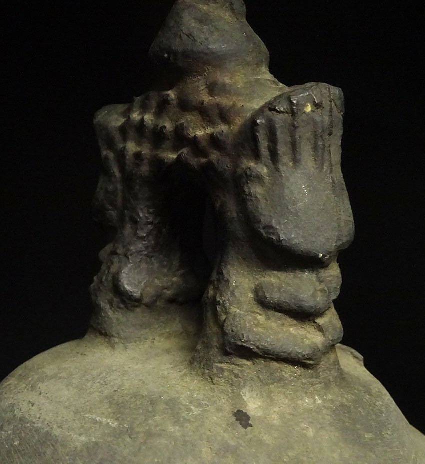 仏教美術 時代物 古銅 青銅 双龍頭 半鐘 梵鐘 吊鐘 釣鐘 高さ