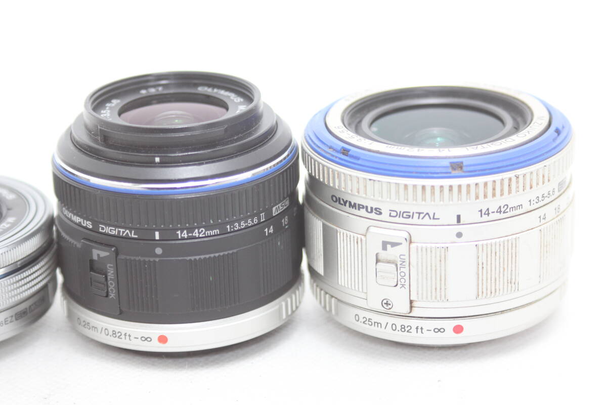 ア-1758◆カメラ＋レンズ4點(diǎn)まとめ売り◆OLYMPUS ミラーレス一眼 OM-D E-M10 MarkII ブラック