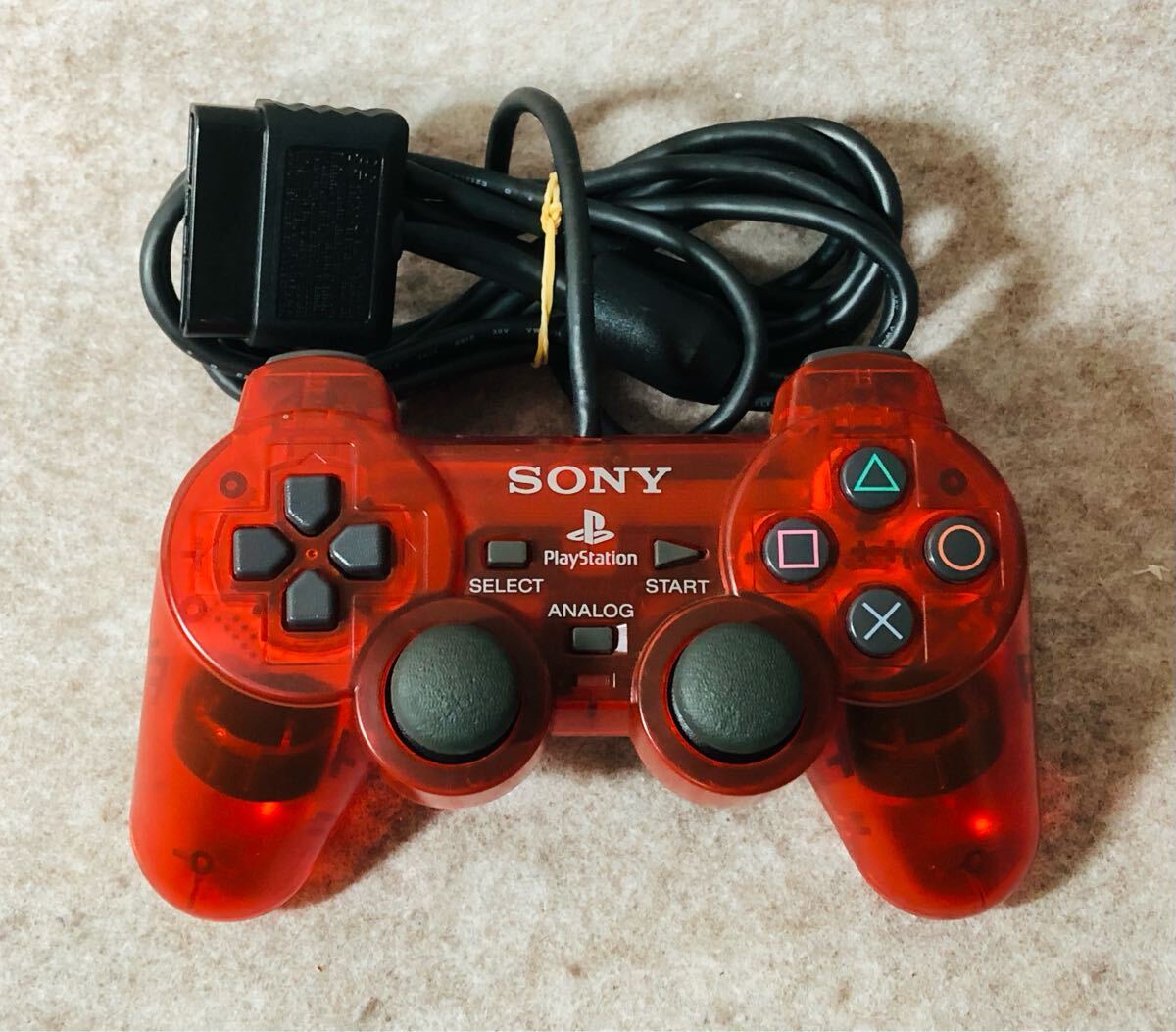 DUALSHOCK2 デュアルショック2 PS2 コントローラー クリアレッド