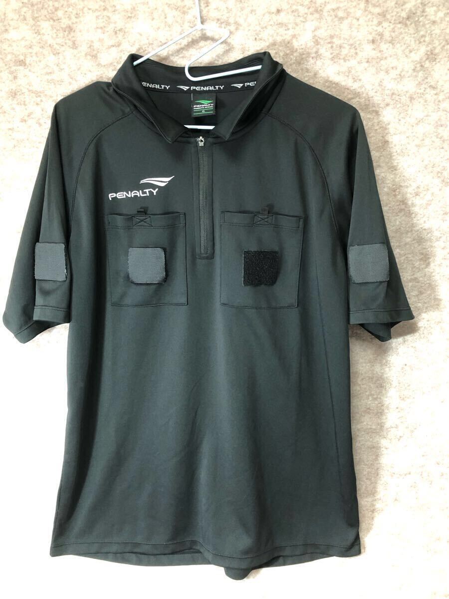 ペナルティ PENALTY サッカー 審判シャツ 半袖 レフリー Oサイズ (XL)