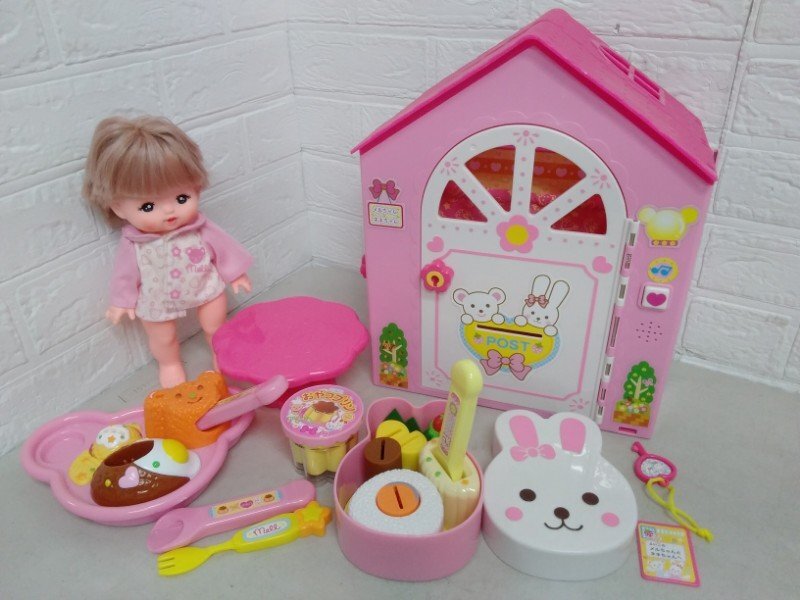 メルちゃん まとめて 人形 なかよしハウス お弁當(dāng) お子様ランチ プリン スプーン フォーク テーブル