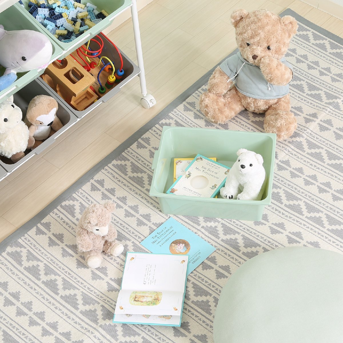 送料無(wú)料 9マス キッズラック 子供部屋 お片付けボックス カラフル 収納 新入學(xué) 入園 子供簞笥 オモチャ箱 幅91cm 奧行36cm 高さ86cm 新品