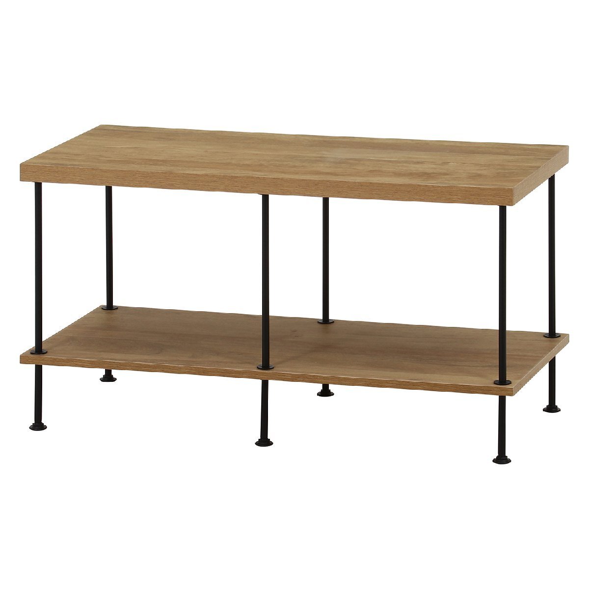 送料無料 組立簡単 テレビ臺 ローボード 収納 本棚 テレビラック AVボード オープンラック 幅90cm奧行40cm高さ48cm オークナチュラル 新品