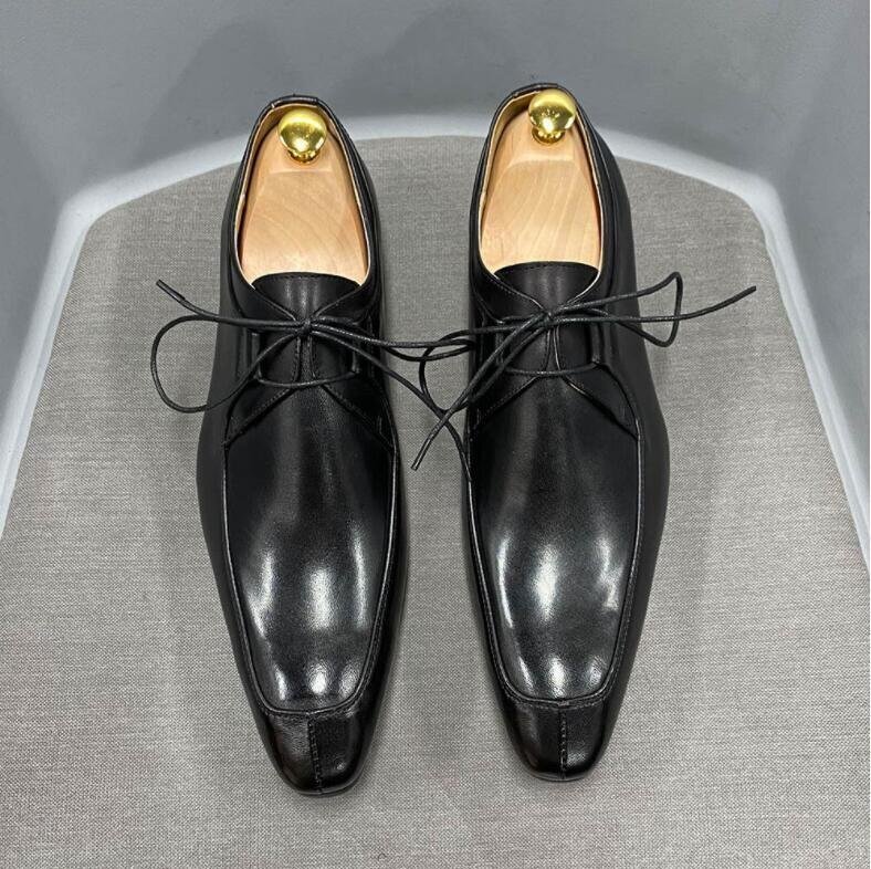 新品☆綺麗イングランド式ビジネスシューズ メンズシューズ ☆本革シューズ 革靴☆職人手作り 牛革 紳士靴▲ブラック