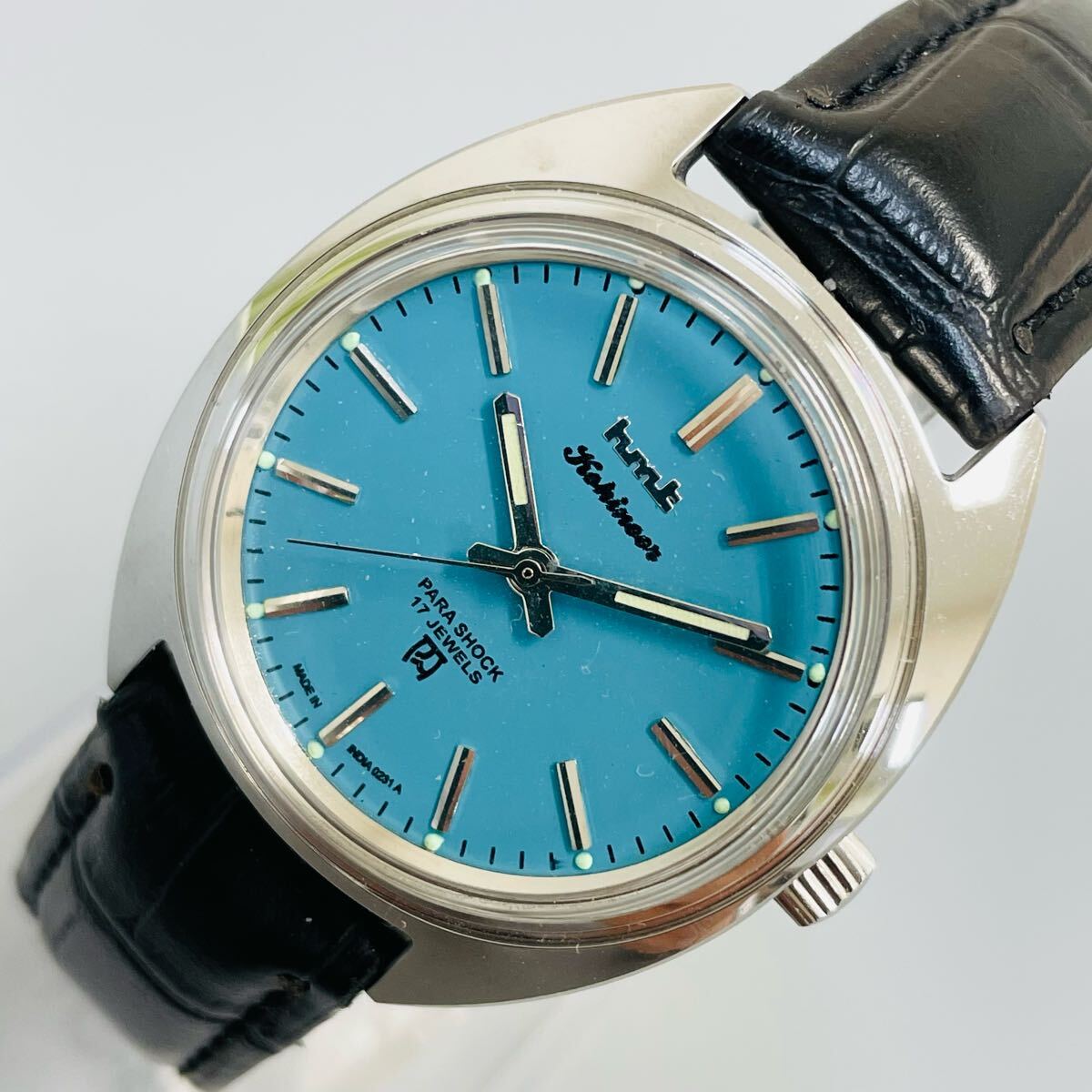 【やや訳アリ】1円　hmt HMT/機(jī)械式/手巻き/ウォッチ/メンズ腕時(shí)計(jì)/ヴィンテージ /1970年代/アンティーク/中古品/即日発送 ブルー