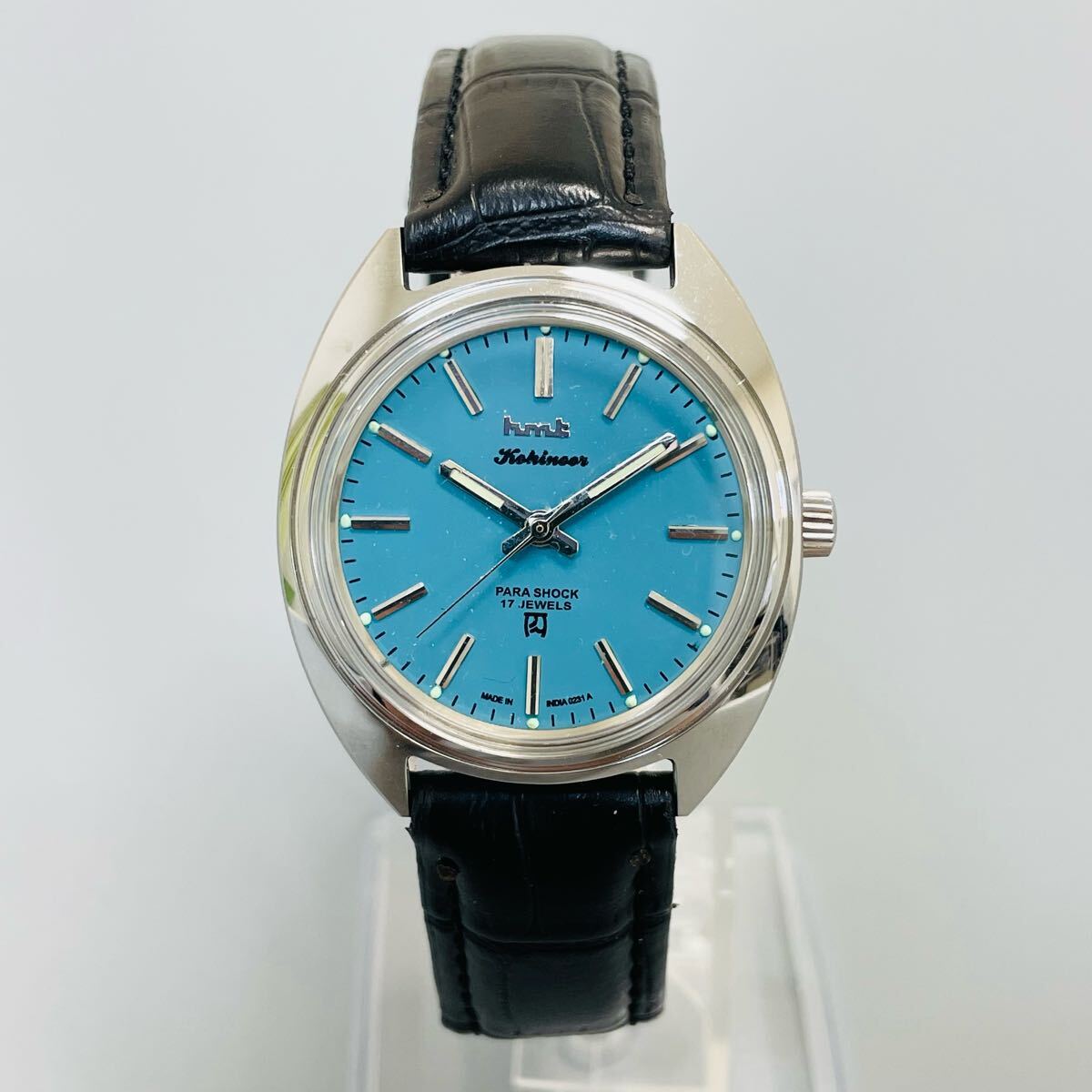 【やや訳アリ】1円　hmt HMT/機(jī)械式/手巻き/ウォッチ/メンズ腕時(shí)計(jì)/ヴィンテージ /1970年代/アンティーク/中古品/即日発送 ブルー