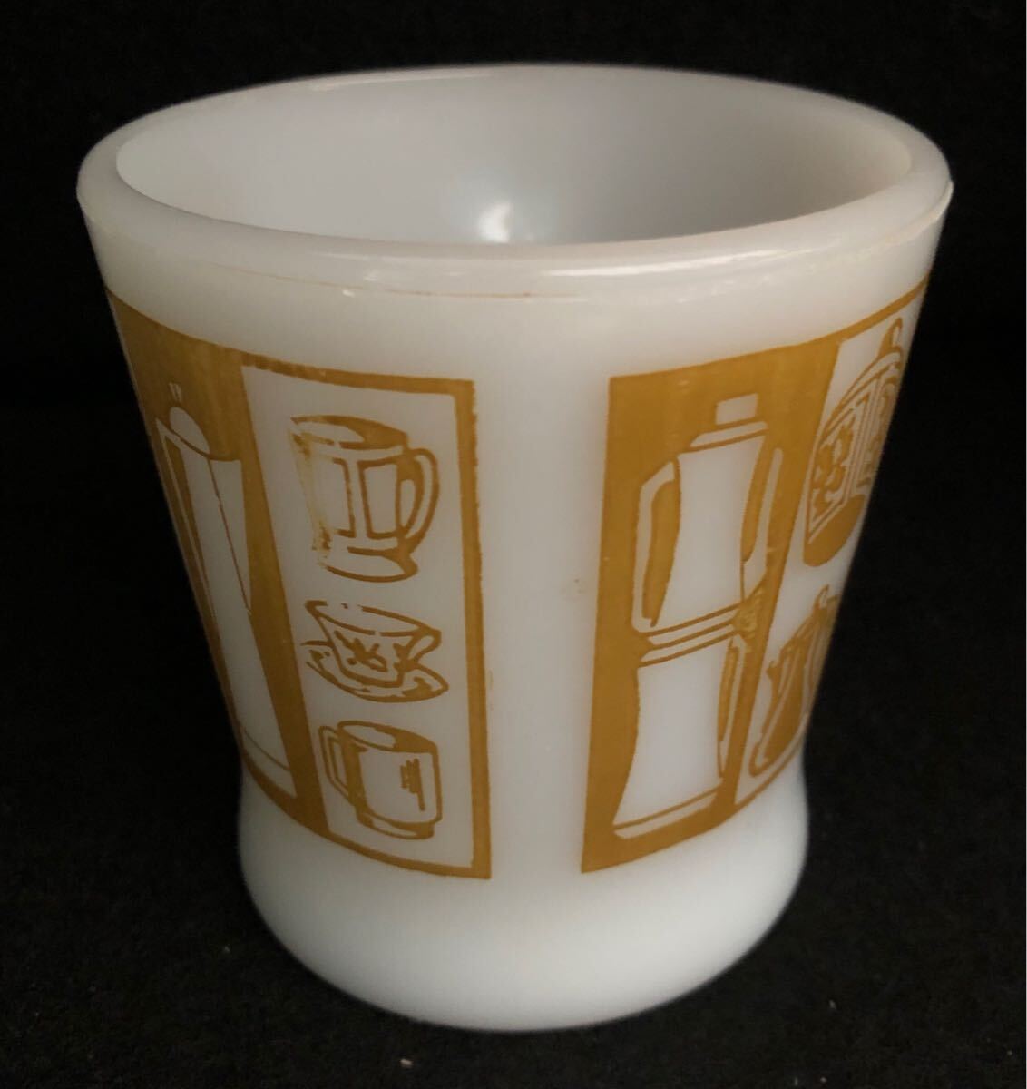 ファイヤーキング Fire King ” キッチン黃土色?kitchen ” DハンドルNo.②