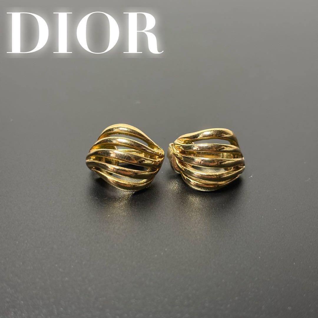 美品★Christian Dior ゴールドカラーイヤリング　ビンテージ