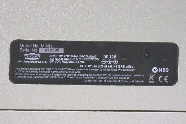 ★1円スタート 売り切り★VOX/ヴォックス★MINI3★ギター用 コンボ アンプ★ABランク★