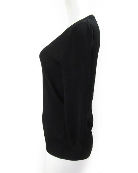 エムプルミエ 黒 7分袖 ニット 38