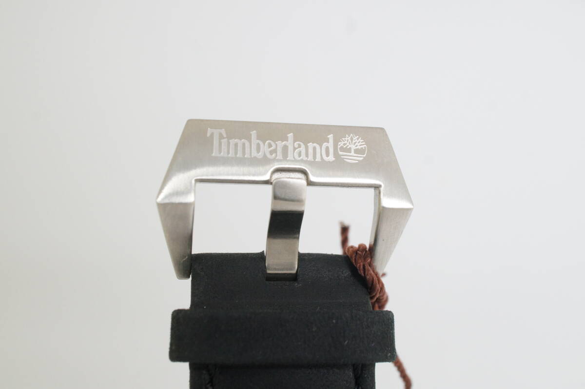 E144* работа хороший с ящиком не использовался неиспользуемый товар Timberland Timberland чёрный циферблат дата мужские наручные часы серебряный модный кварц 