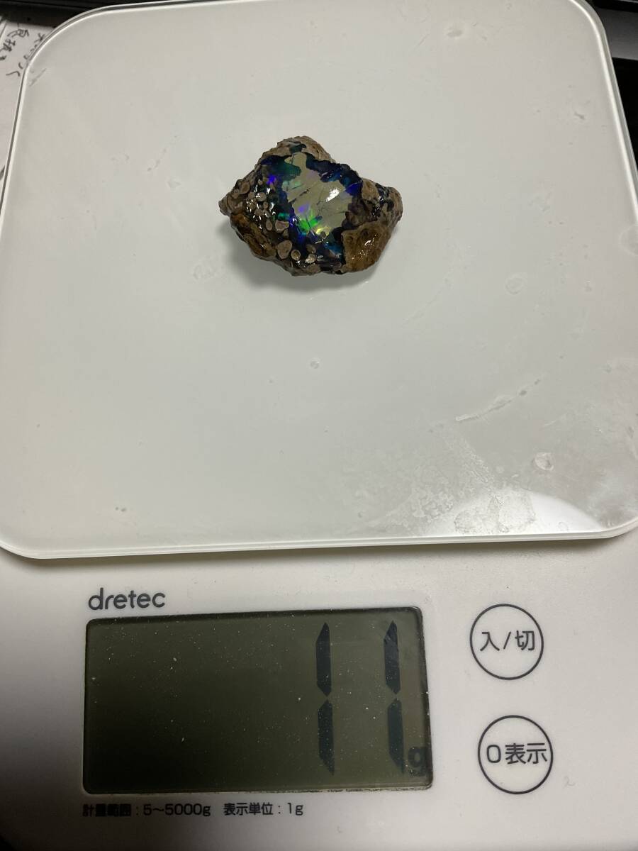 エチオピア オパール 青 ブルー 55ct 原石 鉱石 標本