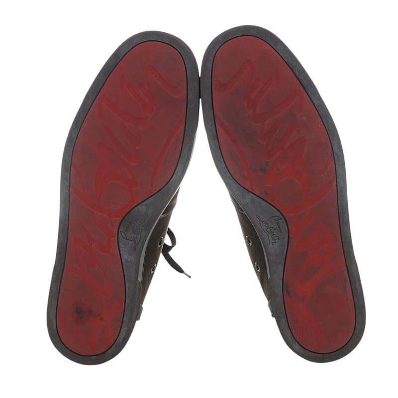 【特別価格】CHRISTIAN LOUBOUTIN ハラコ ハイカット レオパード スニーカー レオパード サイズ メンズ42