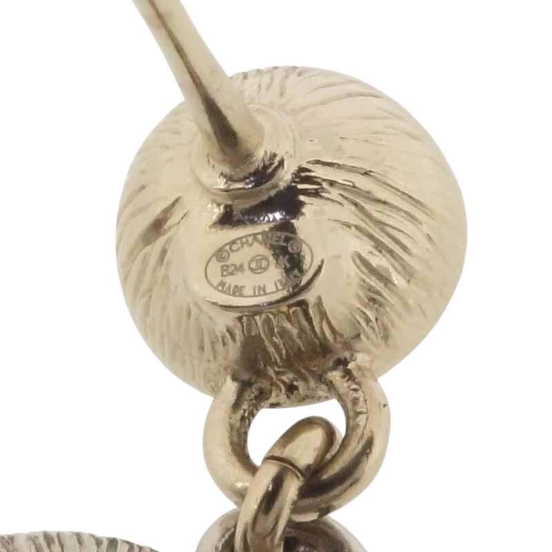 【特別価格】CHANEL B24K ココマーク ラインストーン パール ゴールド/シルバー ピアス シルバー/ゴールド サイズ ユニセックス表記なし