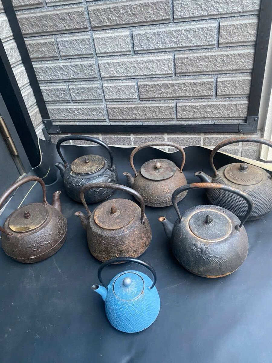 明治時代の鉄瓶 2つ、セットでの出品です