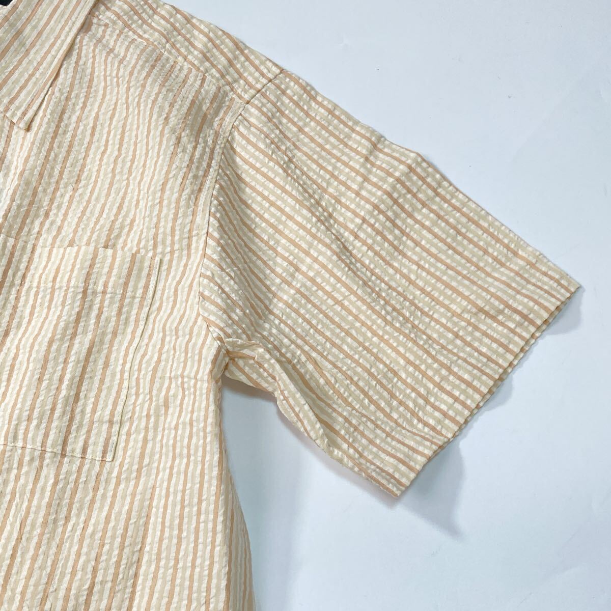 未使用タグ付き DAKS GOLF ダックス ジップアップ 半袖シャツ リネン混 M メンズ B52513-99_画像4