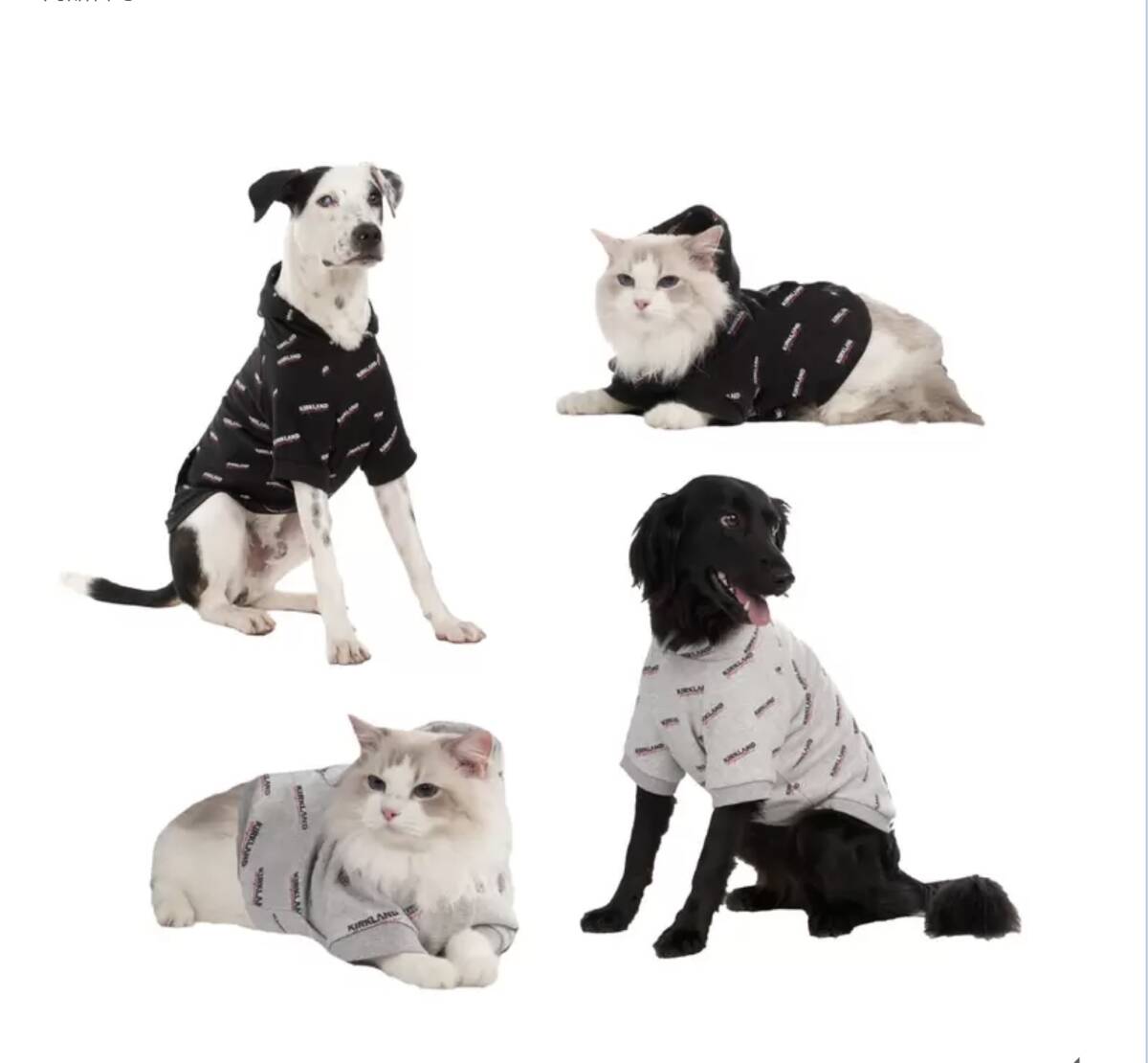 《 H 343 》★新品未使用★KIRKLAND カークランド ペット用服 パーカー フーディー 犬 コストコ仕入れ 定価1988 黒 L&XL 36枚まとめ フリマ