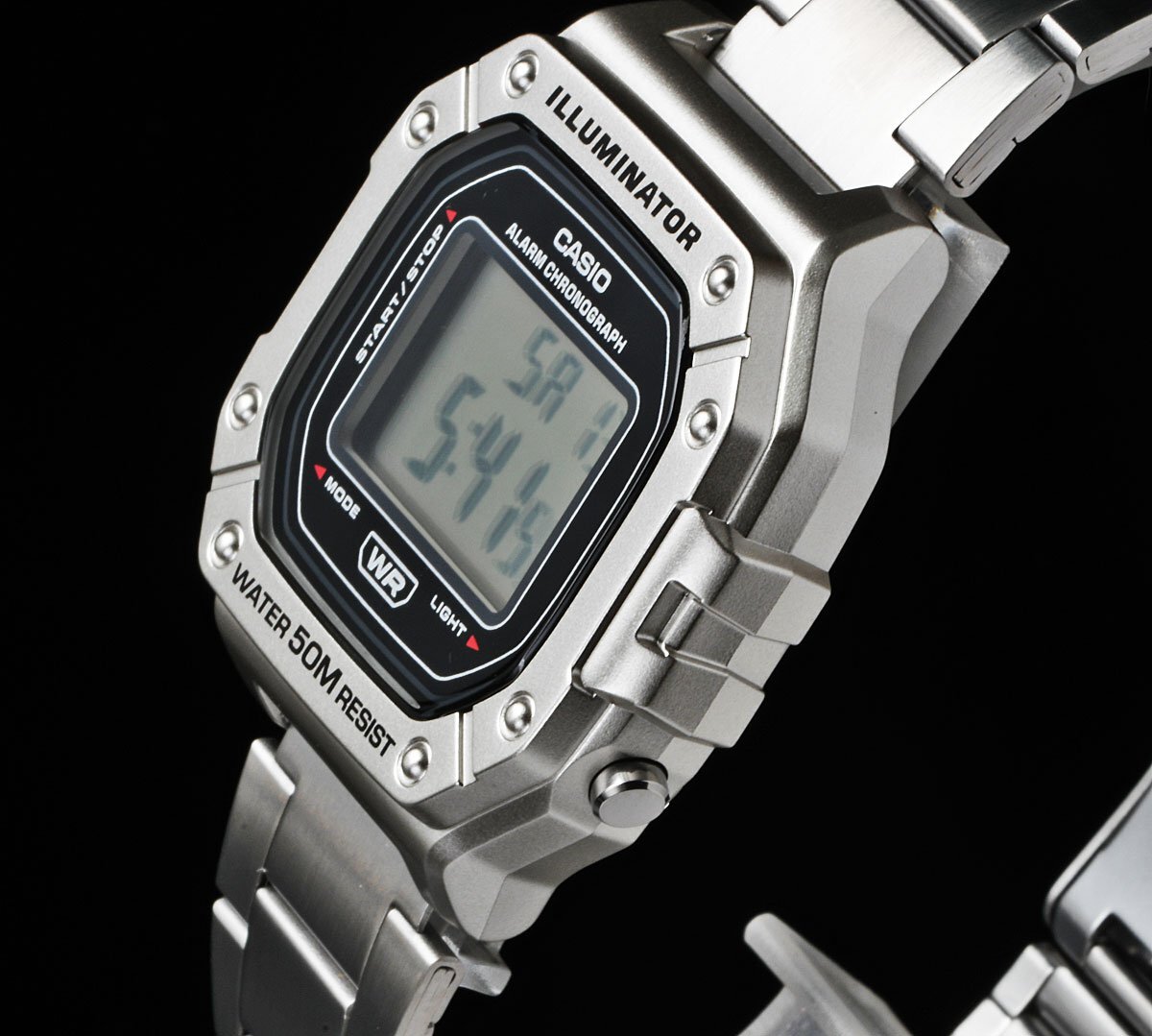 逆輸入カシオ 新品1円 7年電池搭載 精悍メタリックシルバー 超多機(jī)能デジタル 50m防水 激レア日本未発売 未使用 新作 CASIO メンズ