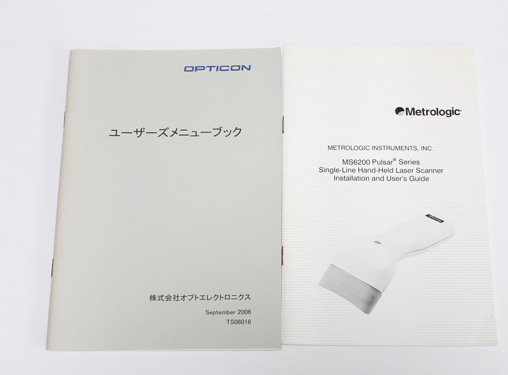 OPTICON меню книжка /Metrologic английская версия инструкция 