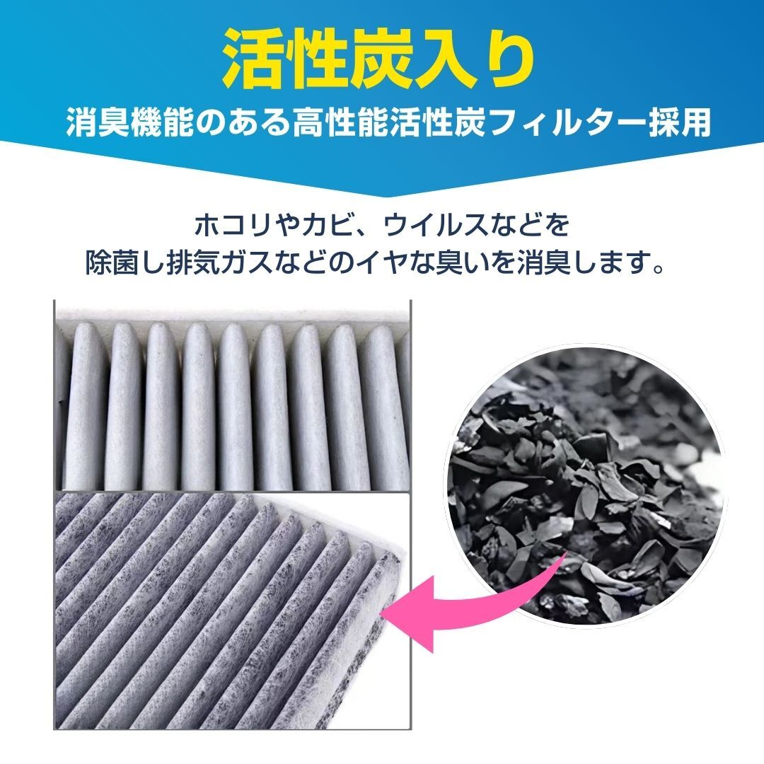 エアコンフィルター アルファード プリウス ハイエース ハリアー レクサス ダイハツ トヨタ アクア NHP10系 87139-52040 脫臭 交換 互換品