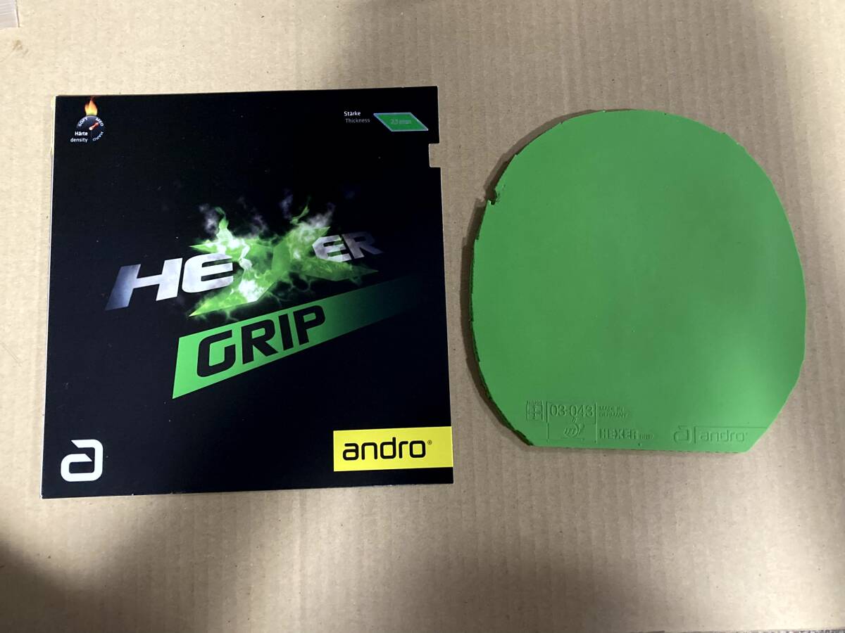 [卓球]HEXER GRIP(ヘキサー グリップ) 緑?2.1 andro(アンドロ)グリーン