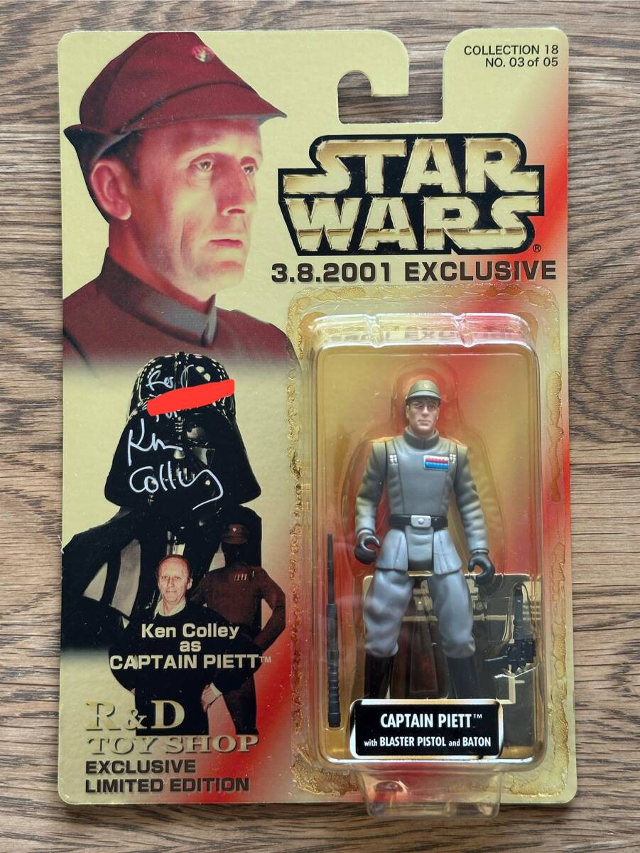 世界限定5体 2001年 ピエット提督 ケネス・コリー氏 サイン入り スターウォーズ フィギュア_画像1