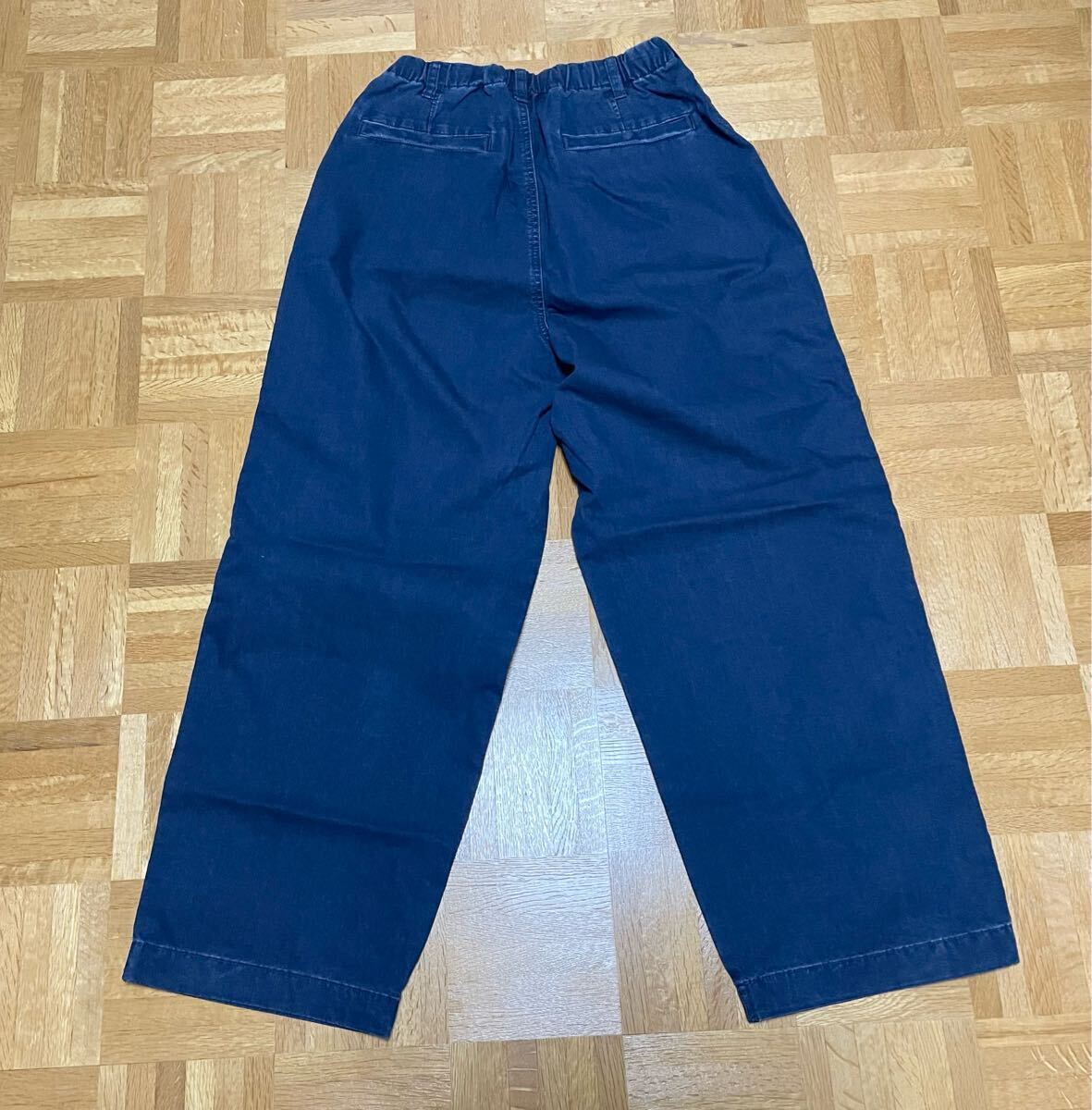 【ユニクロ C】ワイドパラシュートパンツ/デニム 67 BLUE サイズS