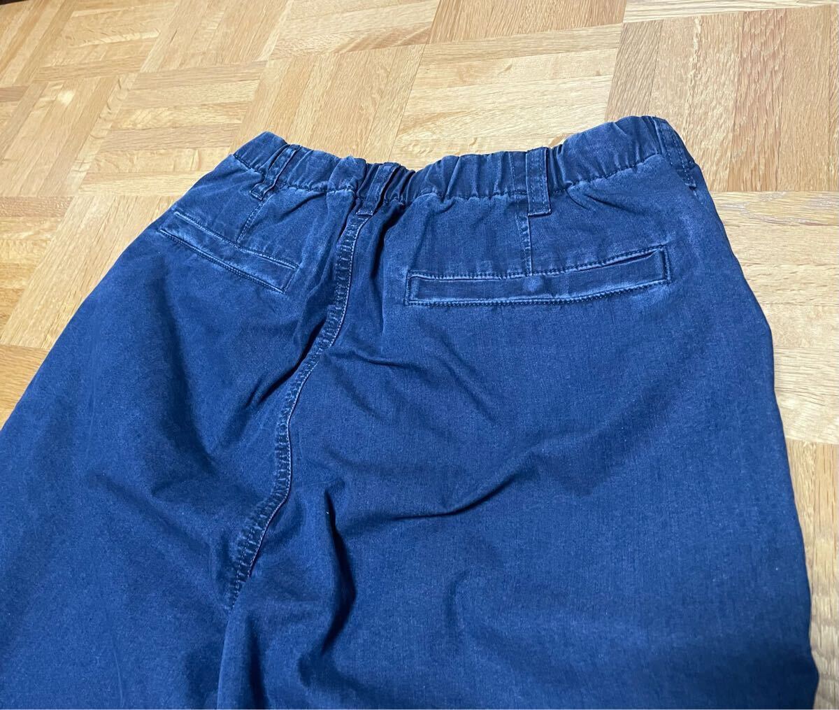 【ユニクロ C】ワイドパラシュートパンツ/デニム 67 BLUE サイズS