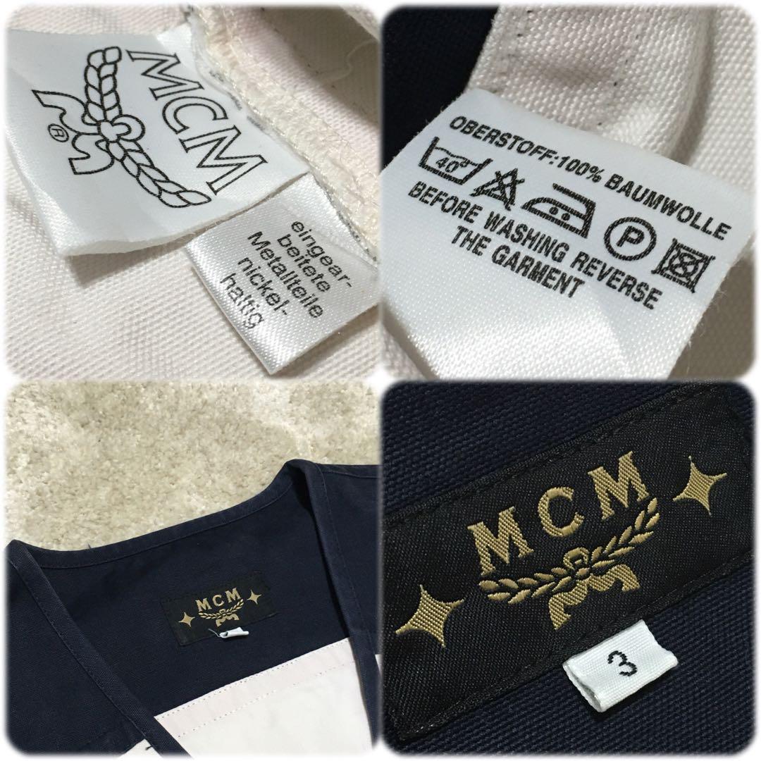 【 MCM 】真鍮バックル付きベスト マリン ボーダー ヴィンテージ