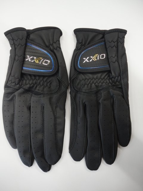 ■ゼクシオ 高機能 全天候 ゴルフ メンズ 両手グローブ【BK/25cm】《掌?甲：合成皮革》GGG-X020?X020R