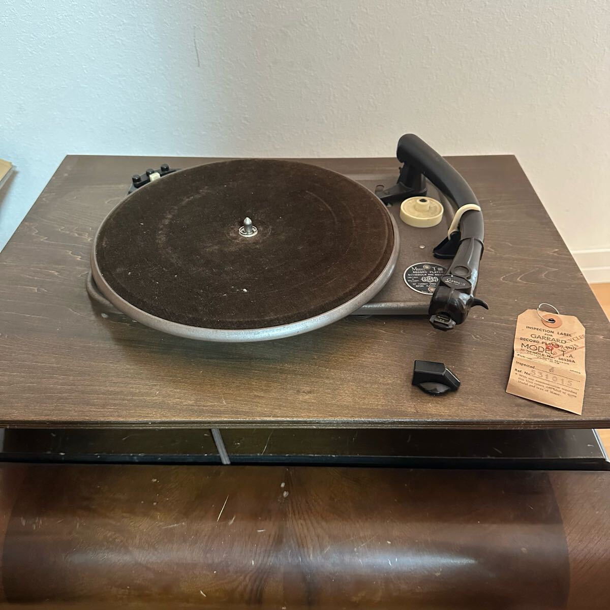  редкий!! GARRARD garrard MODEL TA звуковая аппаратура запись плеер проигрыватель 301 T дерево с футляром . картридж приложен 