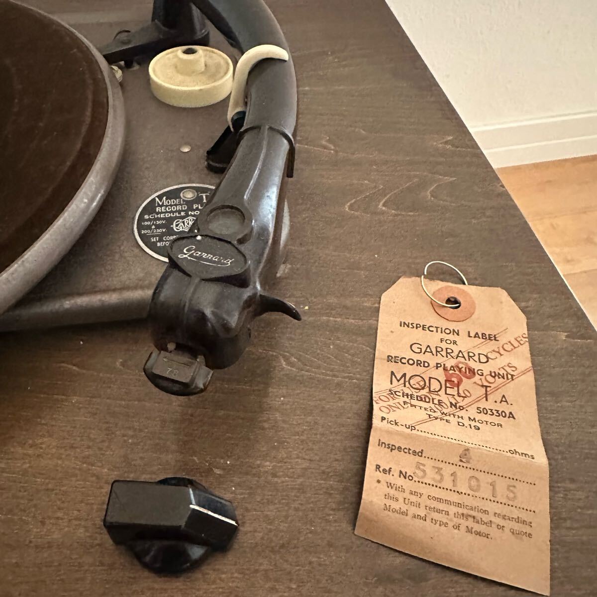  редкий!! GARRARD garrard MODEL TA звуковая аппаратура запись плеер проигрыватель 301 T дерево с футляром . картридж приложен 