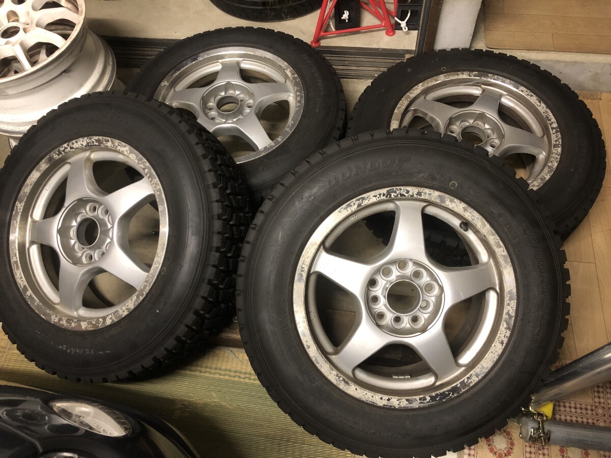 DUNLOP SP SPORT 56-R 195/65r15 ホイール付き4本セット ラリースタッドレス