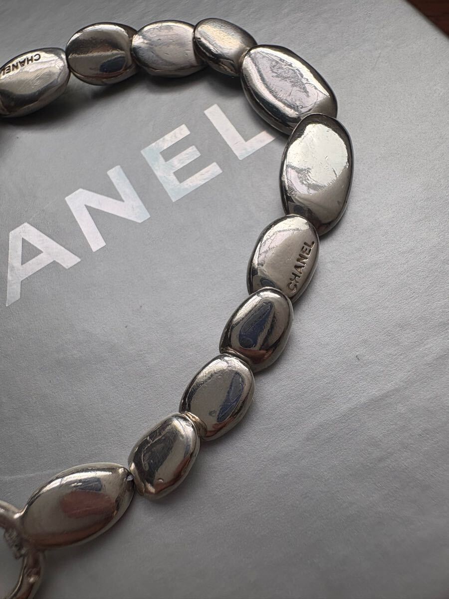 【CHANEL】ブレスレット シルバー925 シャネル シャネル シルバー 925 CHANELロゴ入り ビーズ ブレスレット