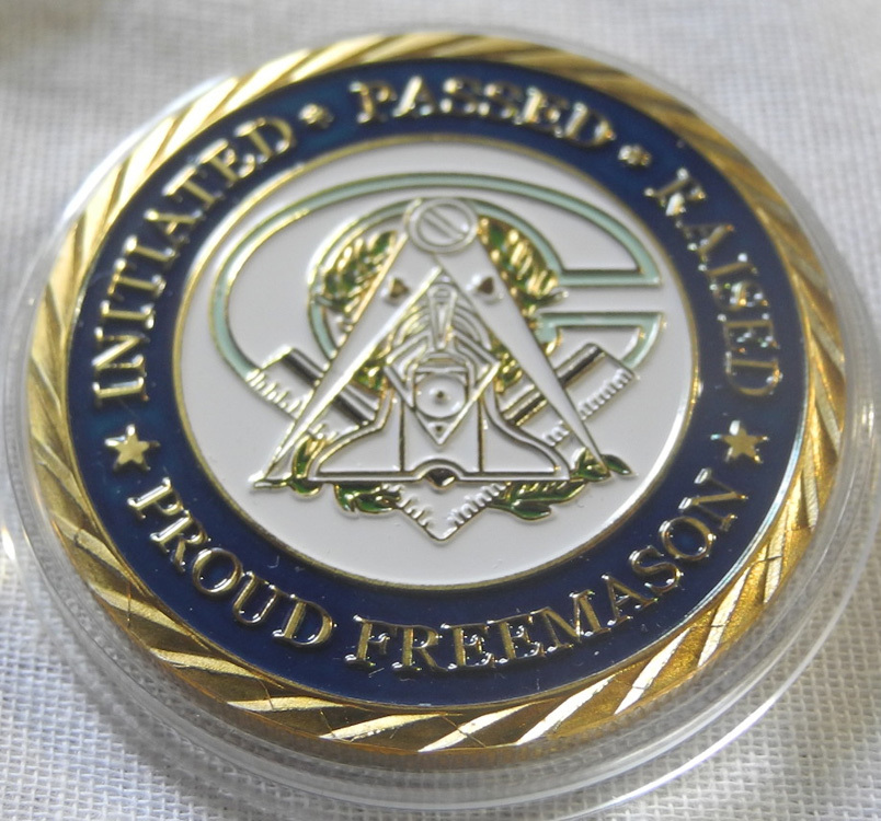 フリーメイソン シンボル イルミナティ 記念メダル コレクションコイン 24金P 1oz 1オンス プレゼント 縁起物 ボールマーカー 金メダル