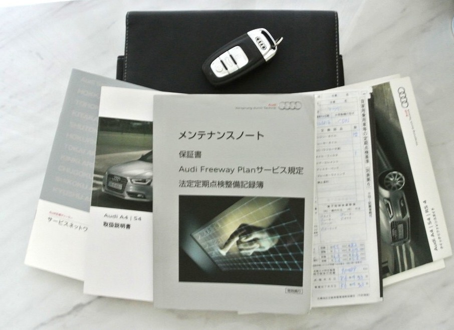 【売切コミコミ60萬】26年 アウディA4アバント クワトロSライン 車検9年4月 外裝色白 ＃18アルミ アイドリングストップ 修復無 記録簿有