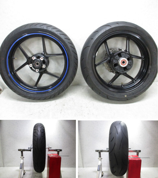 5★NINJA400R系前后ホイール529　純正.めくれ無.17×3.50.17×4.50.〔検索用〕ニンジャ.400.650.650R.1000.ER-4n.6n.6f.ZX-6R.4R.25R.