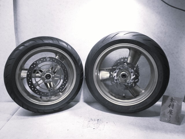 5★ホーネット250用前后ホイール519　純正.MC31.めくれ無.タイヤ.'23年.’22年制.〔検索用〕DX.CB-1.CBR250R.400F.400R.NS.VF