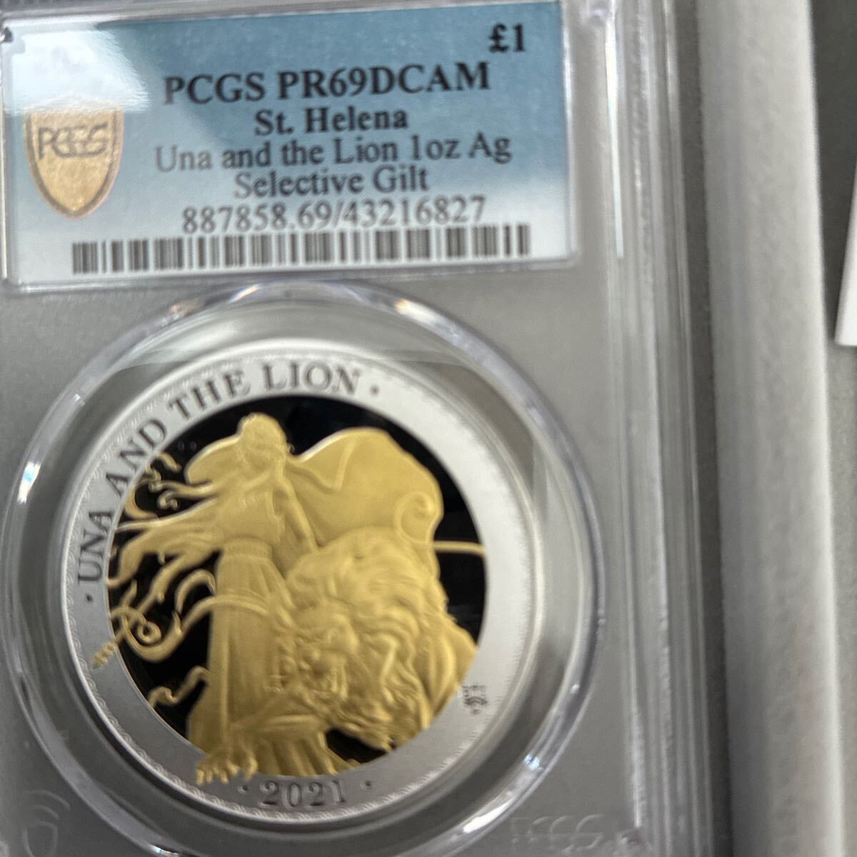 PCGS PF69 DCAM 高鑑定 元箱・COA付き ウナとライオン セント