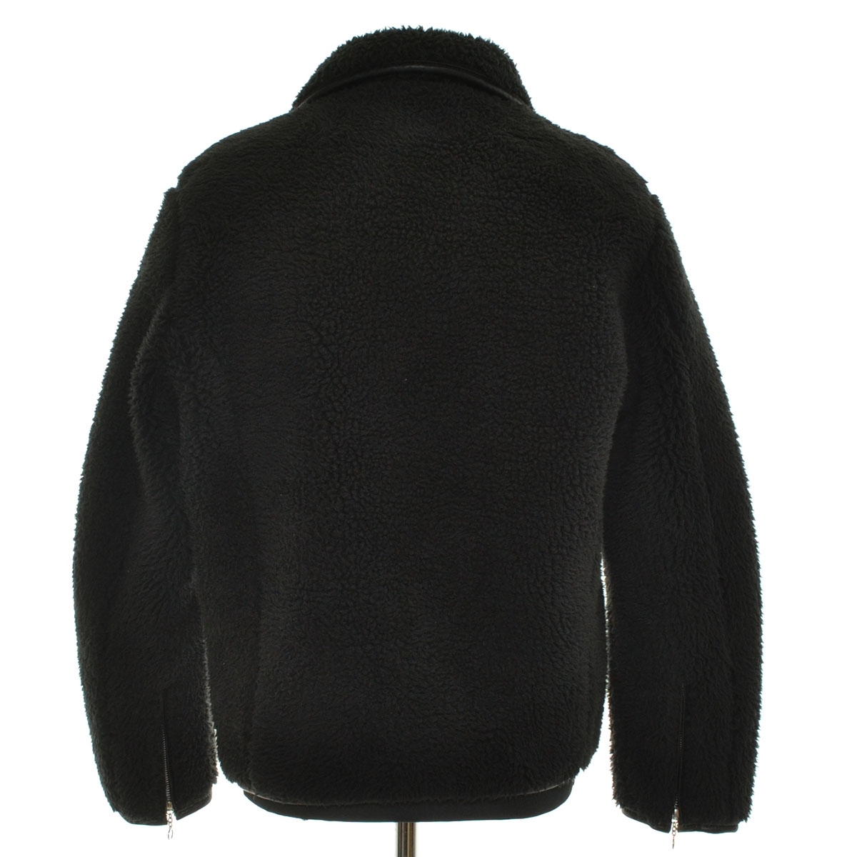 ●546992 RETRO GRADE レトログレード ●ボアダブルライダースジャケット ラムレザーパイピング 8501062 サイズM メンズ ブラック_画像2