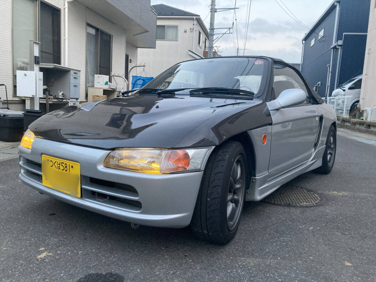 平成5年 　ホンダ ビート HONDA BEAT 車検R7年7月 5MT ETC オープンカー 軽自動(dòng)車 E-PP1　 MOMOステ,レカロ　可愛い,運(yùn)転楽しい　発送OK