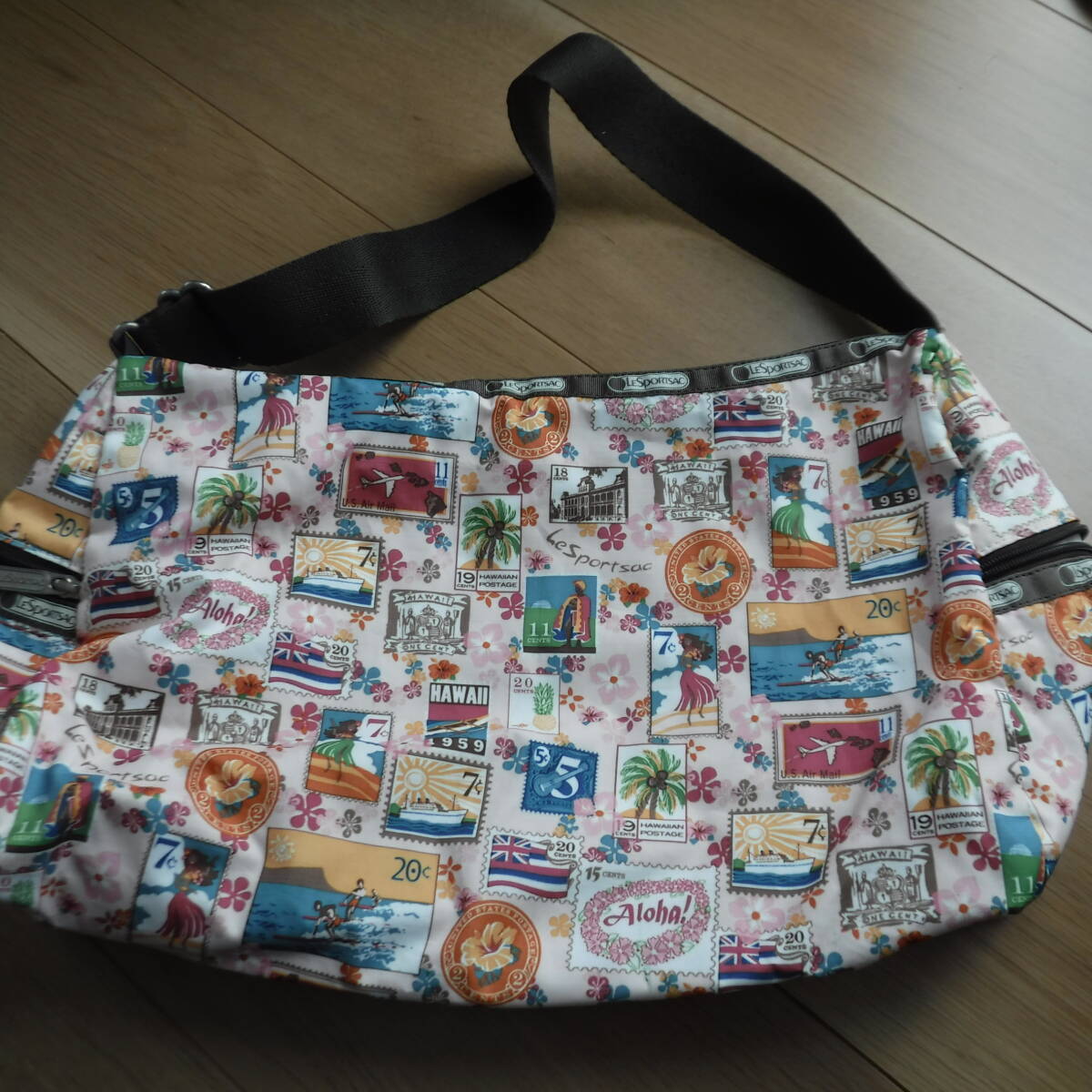 稅不要特価 美品!LESPORTSAC レスポートサック ハワイ限定 レイアロハ 肩～OK トートバッグ?ハンドバッグ