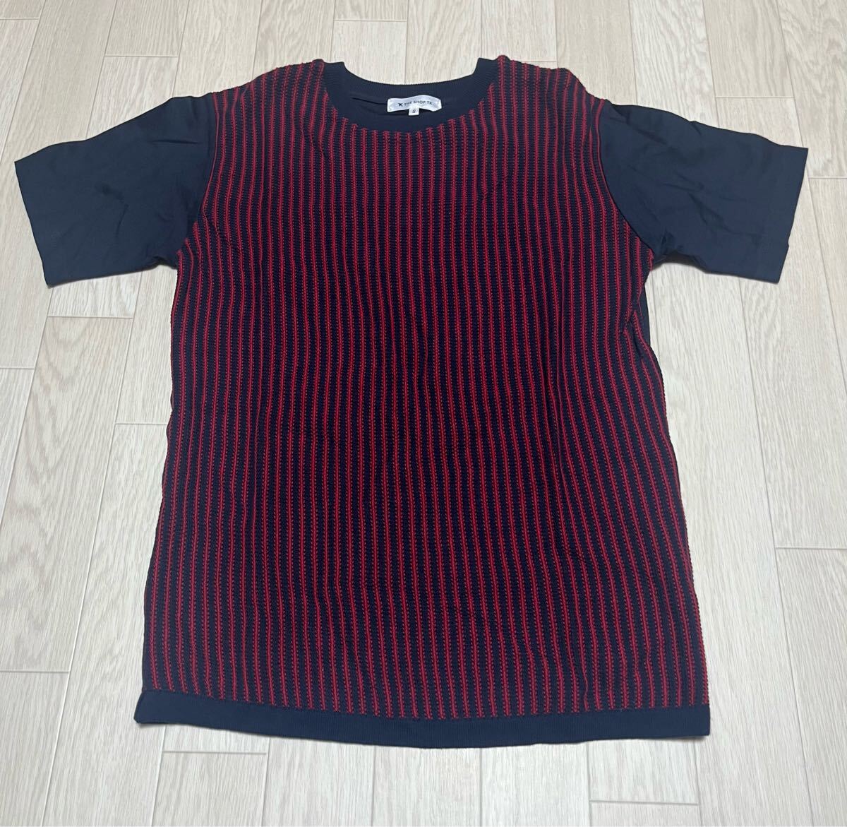 キクチタケオ 半袖 ニット 半袖ニット ボーダー Tシャツ